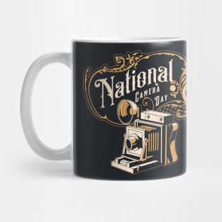 National Camera Day, vintage camera Mug